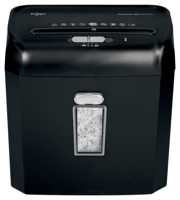 EAN 5028252614757 - Rexel ProMax RPX612 triturador de papel Corte cruzado 58 dB 22 cm Negro imagen 1