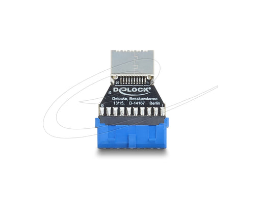 EAN 4043619673445 - DeLOCK 67344 cambiador de género para cable USB 5 Gbps 20 pin header type-E Azul imagen 2