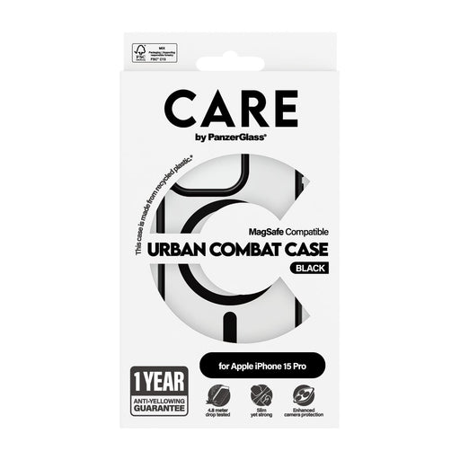 EAN 5715685005619 - PanzerGlass CARE™ by ® Urban Combat Case Transparent w. Black MagSafe iPhone 15 Pro funda para teléfono m imagen 2