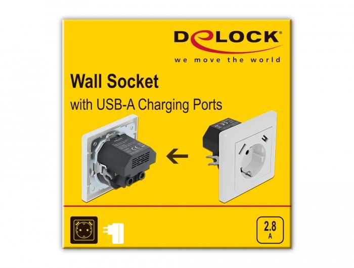 EAN 4043619114733 - DeLOCK 11473 toma de corriente 2 x USB + CEE 7/3 Blanco imagen 4