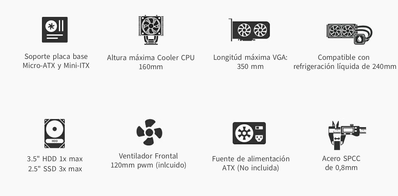 EAN 8436624423871 - CoolBox COO-CHA-MP2-0 carcasa de ordenador Midi Tower Negro imagen 9