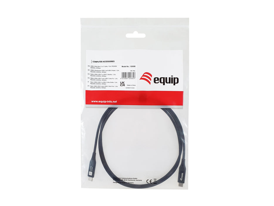 EAN 4015867243657 - Equip 128389 cable USB USB4 Gen 3x2 1,2 m USB C Negro imagen 3
