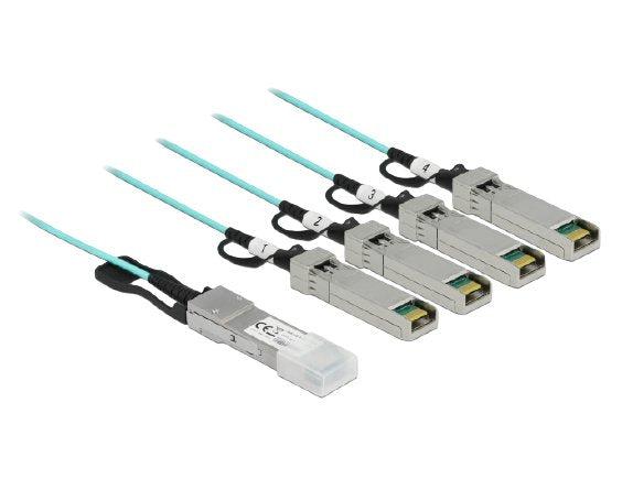 EAN 4043619840731 - DeLOCK 84073 Cable de fibra óptica e InfiniBand SFP+ 4x SFP+ Color aguamarina, Plata imagen 1