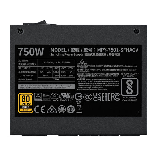 EAN 4719512147993 - Cooler Master V SFX Gold 750 ATX 3.1 unidad de fuente de alimentación 750 W 24-pin ATX Negro imagen 2