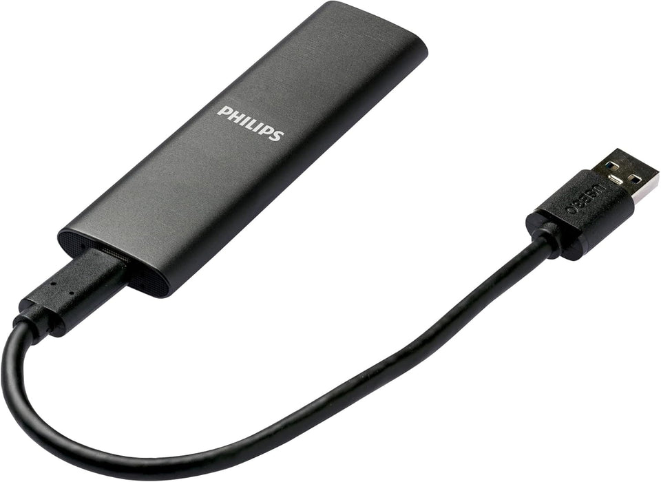 Disco M.2 Externo Philips 1tb Usb-C/Usb3.0 540mb Ultra Slim Gris