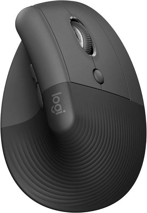Logitech Lift Ratón Ergonómico Inalámbrico Bluetooth  Vertical Ergonomic Mouse Grafito 910-006473