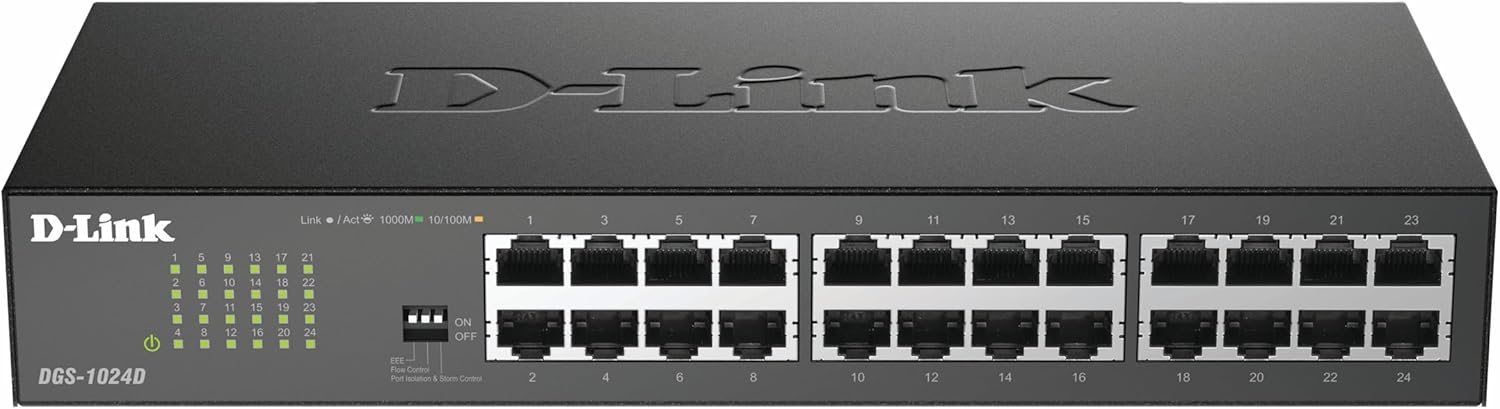 D-Link Switch 24 Puertos Gigabit 10/100/1000 Mbps Dgs-1024d