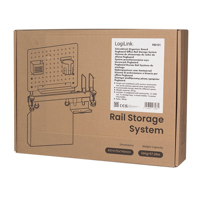 EAN 4052792075861 - LogiLink PB0101 organizador para colgar Acero, Plástico Blanco imagen 4