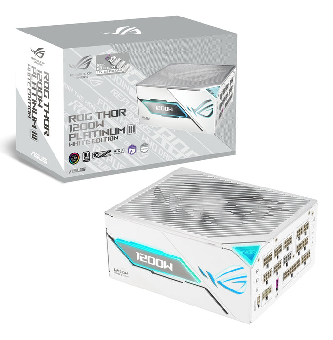 EAN 4711636458016 - ASUS ROG -THOR-1200P3-WHITE-GAMING-E unidad de fuente de alimentación 1200 W 24-pin ATX ATX Blanco imagen 11