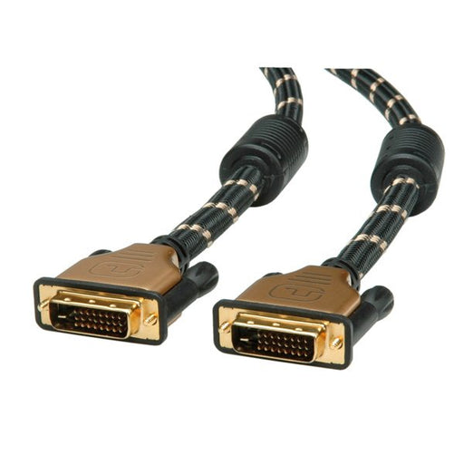 EAN 7611990125500 - ROLINE 11.04.5511 cable DVI 1 m DVI-D Negro, Oro imagen 2