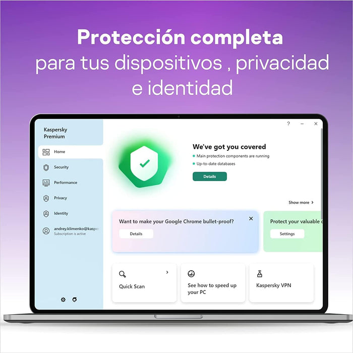 Antivirus Kaspersky Premium 5 Dispositivos 1 Año