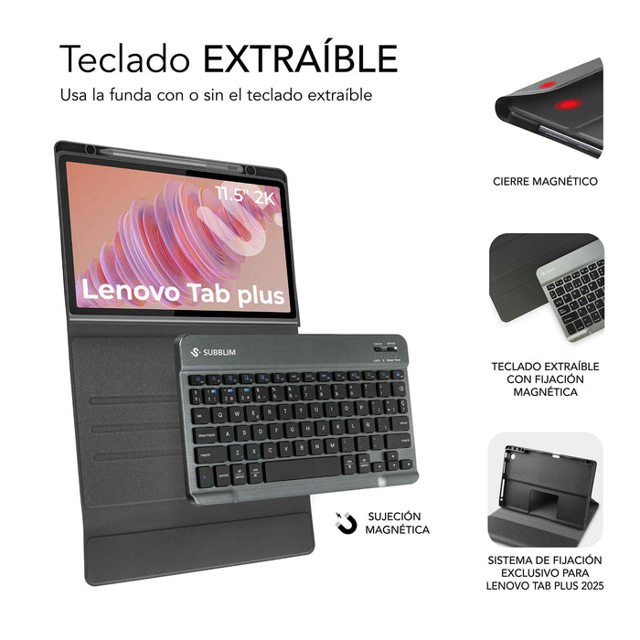 EAN 8436586743727 - SUBBLIM SUBKT3-BTL330 teclado para móvil QWERTY Español Bluetooth Negro imagen 7