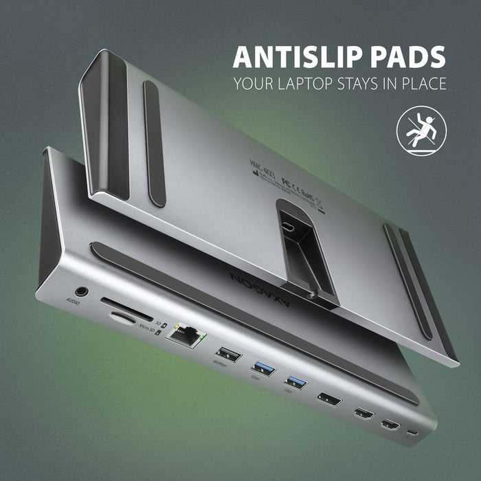 EAN 8595247907608 - Axagon HMC-4KX3 base para portátil y replicador de puertos Alámbrico USB 3.2 Gen 1 (3.1 Gen 1) Type-C Gri imagen 11