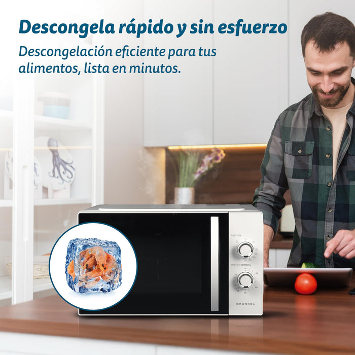 EAN 8426156018713 - Grunkel MWG-25MG Blanco Microondas con grill Encimera 25 L 800 W imagen 7