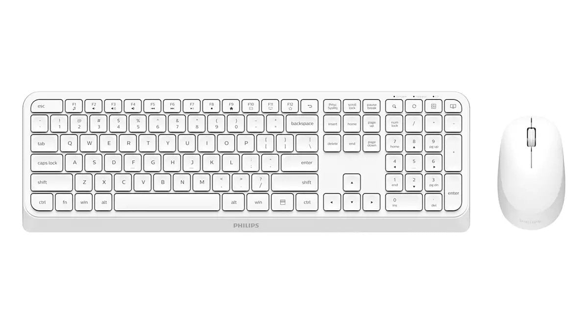 EAN 8712581784478 - Philips 3000 series SPT6307W/00 teclado Ratón incluido Universal RF inalámbrico QWERTY Inglés Blanco imagen 1