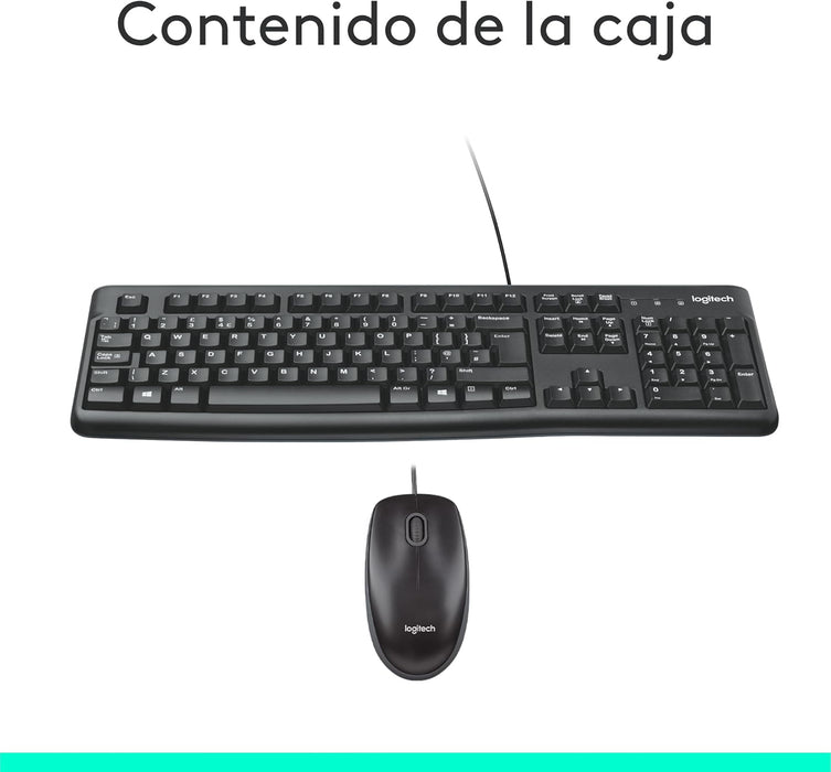 Teclado Español + Raton Logitech Mk120 Usb Negro - 920-002550