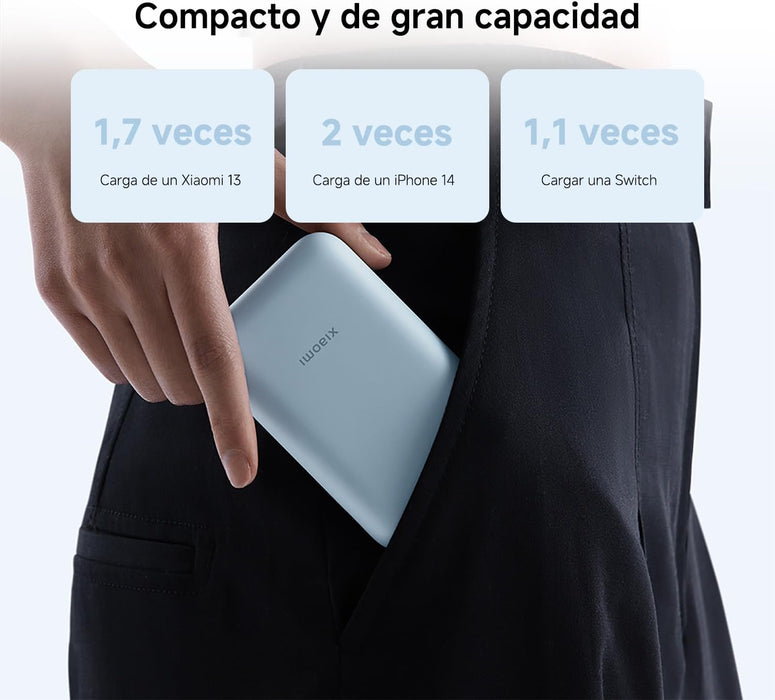 Xiaomi Power Bank 10000mah Integrated Cable Ice Blue Gl