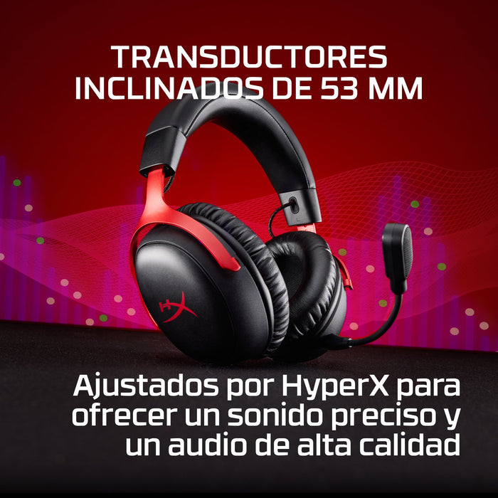 EAN 0198415435569 - HyperX Cloud III S Wireless Black-Red Gaming Headset Inalámbrico Diadema Juego Bluetooth imagen 5