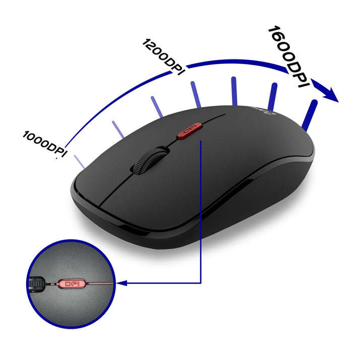 EAN 8436617921629 - UNYKAch COMBO UK39 Wireless teclado Ratón incluido Hogar / Oficina RF inalámbrico QWERTY Portugués Negro imagen 6
