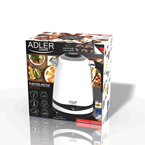 EAN 5902934839242 - Adler AD 1295w tetera eléctrica 1,7 L 2200 W Negro, Blanco imagen 9