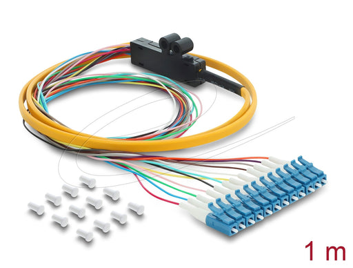 EAN 4043619910502 - DeLOCK 91050 Cable de fibra óptica e InfiniBand 1 m 12x LC Pigtail Naranja imagen 1