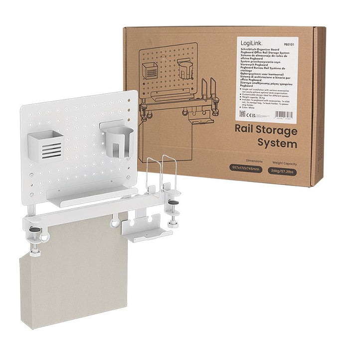 EAN 4052792075861 - LogiLink PB0101 organizador para colgar Acero, Plástico Blanco imagen 5
