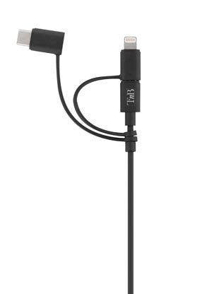 EAN 3303170082065 - T'nB CBLIGHT3IN1 cable USB 1,5 m USB A Micro-USB B Negro imagen 2