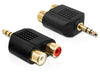 EAN 4043619653652 - DeLOCK 65365 cambiador de género para cable 3.5mm 2xRCA Negro imagen 1