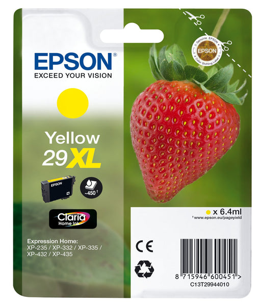 EAN 8715946600451 - Epson Strawberry 29XL Y cartucho de tinta 1 pieza(s) Original Alto rendimiento (XL) Amarillo imagen 1