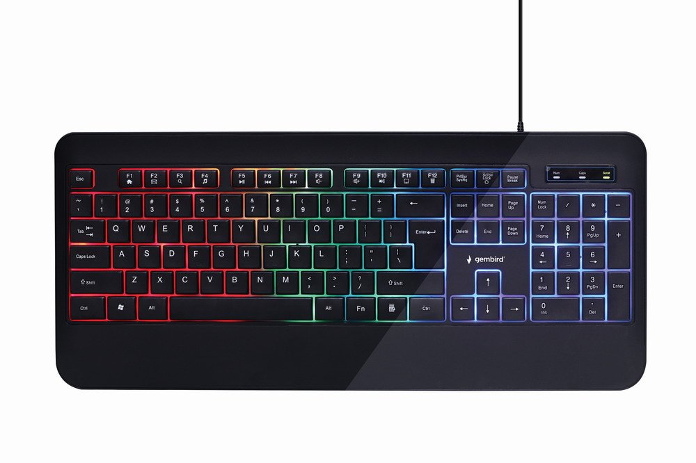 EAN 8716309120487 - Gembird KB-UML-03 teclado Juego USB QWERTY Inglés de EE. UU. Negro imagen 1