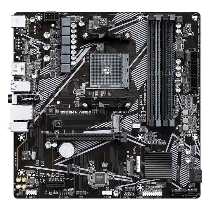 EAN 4719331880811 - GIGABYTE B550M K WIFI6E AMD B550 Zócalo AM4 micro ATX imagen 2