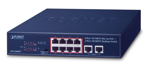 EAN 4711605283083 - PLANET FSD-1008HP switch No administrado Fast Ethernet (10/100) Energía sobre Ethernet (PoE) 1U Azul imagen 1