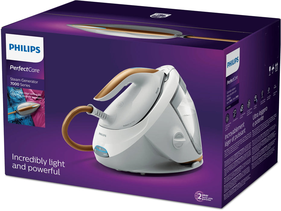 EAN 8720389001222 - Philips 7000 series PSG7040/10 estación plancha al vapor 2100 W 1,8 L Suela SteamGlide Elite Oro, Blanco imagen 4