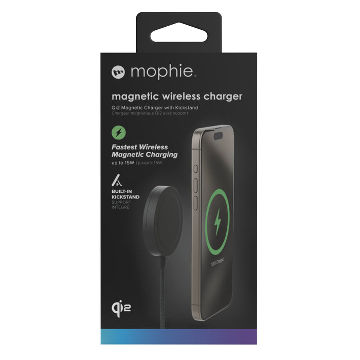 EAN 0840390330390 - mophie Qi2 Magnetic Charger Smartphone Negro USB Cargador inalámbrico Carga rápida Interior imagen 3