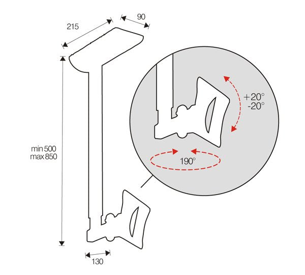 EAN 8016677260731 - ITB OM26073 soporte para pantalla de señalización 76,2 cm (30") Negro imagen 2