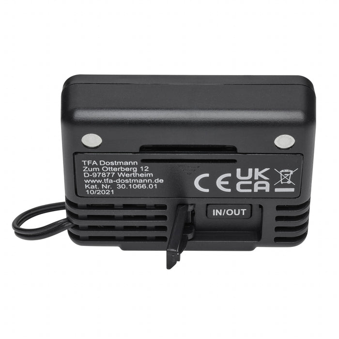 EAN 4009816037565 - TFA-Dostmann 30.1066.01 termómetro ambiental Estación meteorológica electrónica Interior / exterior Negro imagen 3