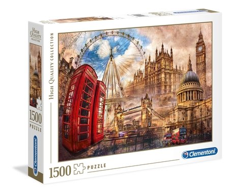 EAN 8005125318070 - Clementoni Vintage London Puzle de figuras 1500 pieza(s) Ciudad imagen 1
