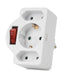 EAN 5999097904405 - Entac EPAG-1EE2E-SW adaptador de enchufe eléctrico Tipo F Tipo C (Euroconcexión) + Tipo F Blanco imagen 1
