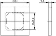 EAN 4018359427955 - Telegärtner B00004A0024 placa de pared y cubierta de interruptor Blanco imagen 2
