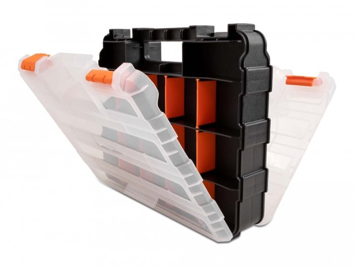 EAN 4043619184170 - DeLOCK 18417 caja de almacenaje Rectangular Plástico Negro, Naranja imagen 3