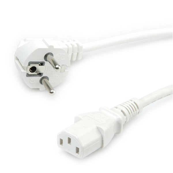 EAN 7611990132287 - VALUE Power Cable, straight IEC Conncector, white 1.8 m imagen 1