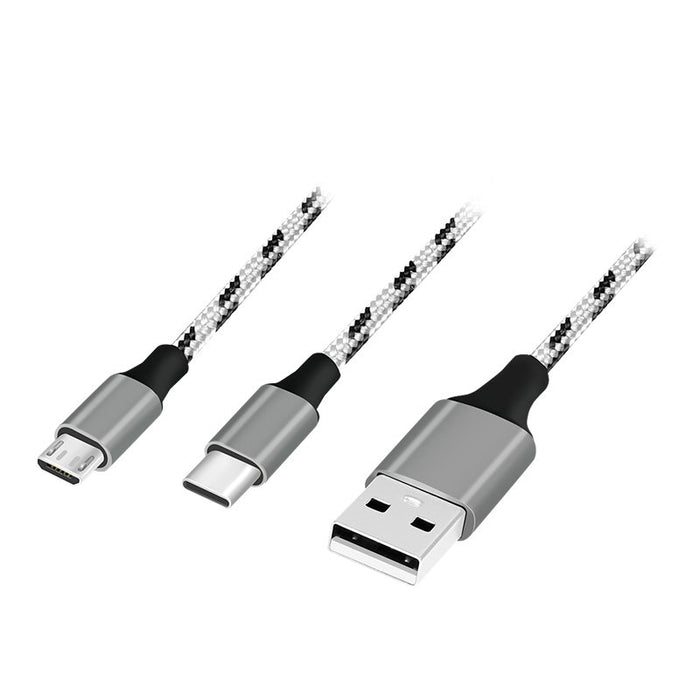 EAN 4052792071764 - LogiLink CU0202 cable USB USB 2.0 1,2 m USB A USB C/Micro-USB A Gris imagen 1