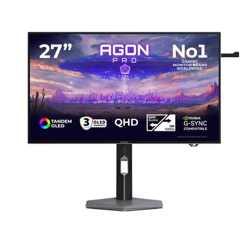 EAN 4038986183451 - AOC AGON PRO AGP277QKDC pantalla para PC 67,3 cm (26.5") 2560 x 1440 Pixeles Quad HD OLED Gris imagen 1