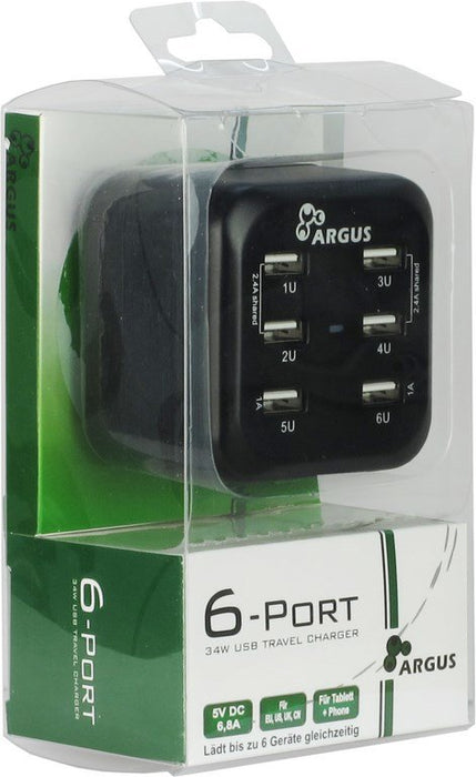 EAN 4260133128712 - Inter-Tech Argus LS-6US USB Universal Negro Corriente alterna Interior imagen 3