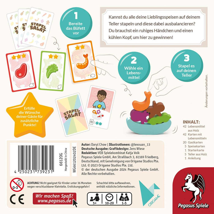 EAN 4250231739231 - Pegasus Spiele Stapelsalat Stacked salad 20 min Juego de mesa Educativo imagen 4