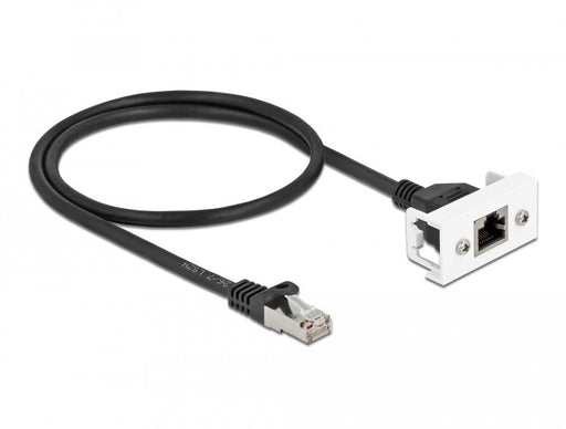 EAN 4043619871100 - DeLOCK 87110 cable de red Negro, Blanco 0,5 m Cat6a S/FTP (S-STP) imagen 1