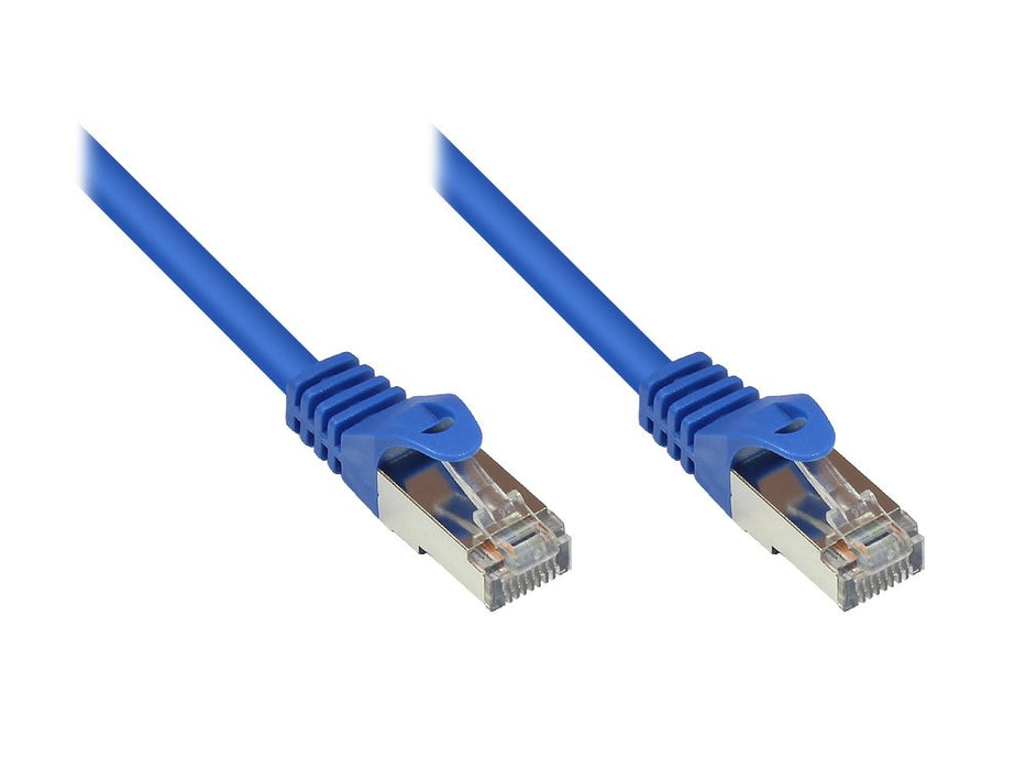 EAN 4014619718085 - Alcasa RJ45-RJ45, m-m, 0.15m cable de red Azul 0,15 m Cat5e SF/UTP (S-FTP) imagen 1