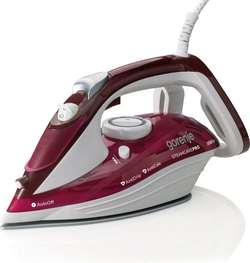 EAN 3838782393877 - Gorenje SIH3000RBC Plancha a vapor Suela de cerámica 3000 W Rojo imagen 1