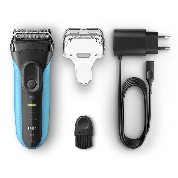 EAN 4210201112129 - Braun Series 3 3010 Wet & Dry Máquina de afeitar de láminas Recortadora Negro, Azul imagen 6