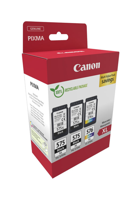 EAN 8714574679617 - Canon 5437C004 cartucho de tinta 3 pieza(s) Original Alto rendimiento (XL) Negro, Cian, Magenta, Amarillo imagen 1